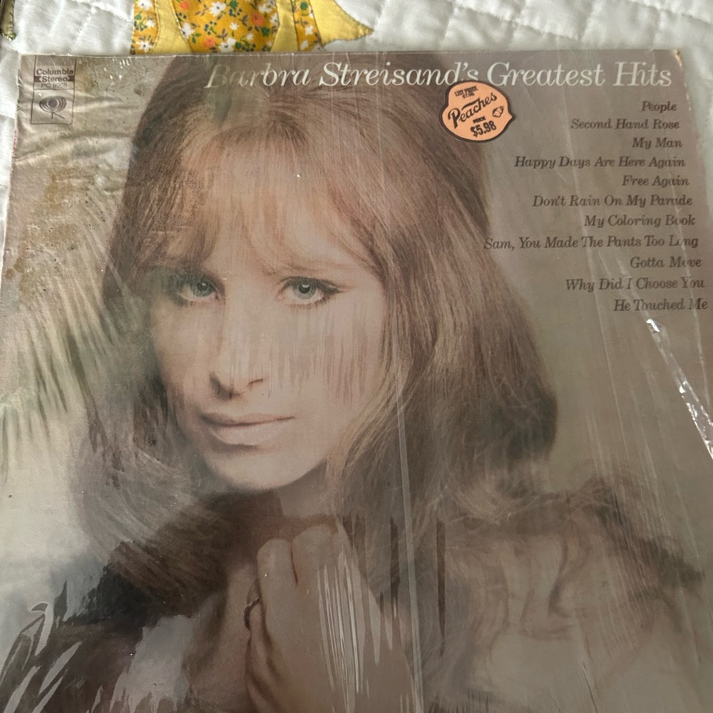 Vintage Barbra Streisand vinyl LP Greatest Hits 1977